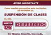Anuncia Marina del Pilar suspensión de clases en la zona costa este martes 6 de febrero