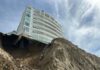 Edificio de Playas de Tijuana en peligro por problemas en Talud.