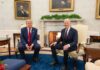 Donald Trump y Joe Biden se reúnen en la Casa Blanca