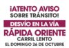 Anuncia Gobierno Municipal cierres parciales en tramos de la Vía Rápida Oriente por trabajos de la CESPAyun-T